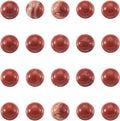 FASHEWELRY 100Pcs Natural Red Jasper Cabochons Flat Back Gemstone Cabochons 4mm by FASHEWELRY