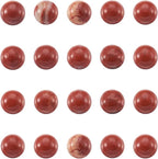 FASHEWELRY 100Pcs Natural Red Jasper Cabochons Flat Back Gemstone Cabochons 4mm by FASHEWELRY