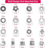 Cridoz Metal Spacer Beads for Making Bracelet, Jewelry Making and Findings - Image 3