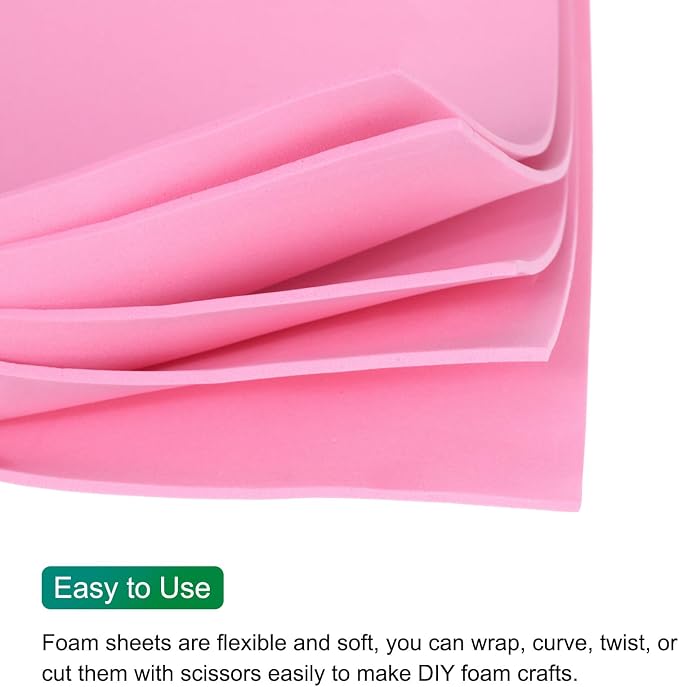 MECCANIXITY EVA Foam Sheets Pink 35.4 Inch x 19.7 Inch 2mm Thick Crafts Foam - Image 3