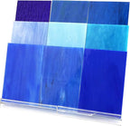 Lanyani（10 Sheets）Blue Variety Stained Glass Sheets 4 x 6 inch Opal Art Glass - Image 7