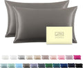 Silk Pillow Cases 2 Pack, Soft Breathable and Sliky Queen Size Pillow Cases Set by Suatien
