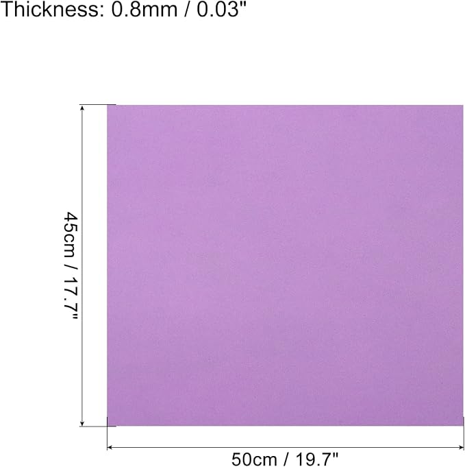MECCANIXITY EVA Foam Sheets Light Purple 19.7 Inch x 17.7 Inch 0.8mm Thick - Image 2