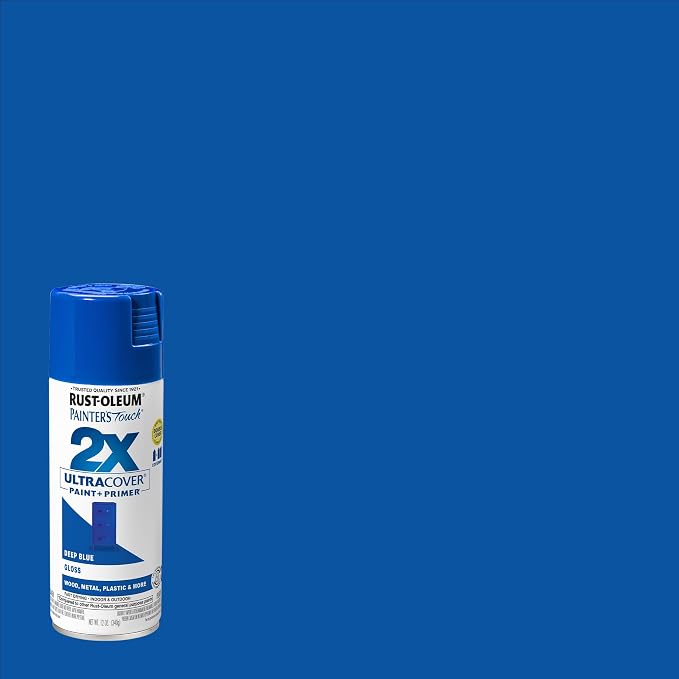Rust-Oleum Painter's Touch 2X Ultra Cover Spray Paint, Gloss Deep Blue | Indoor - Image 2