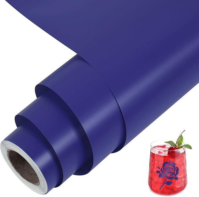 TORC Navy Blue Permanent Vinyl 12" x 14 FT Matte Navy Adhesive Vinyl Roll by TORC