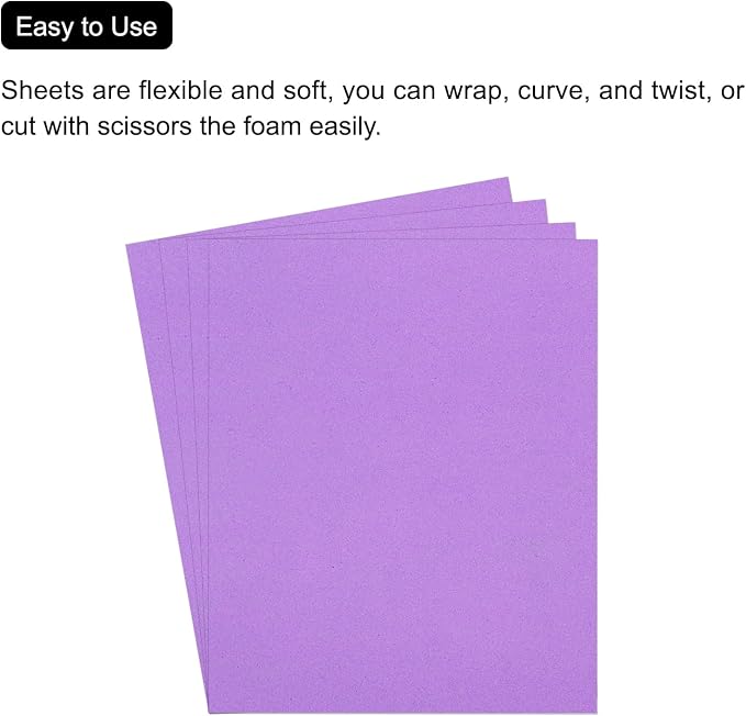 MECCANIXITY EVA Foam Sheets Dark Purple 19.7 Inch x 35.4 Inch 1mm Thick Crafts - Image 4