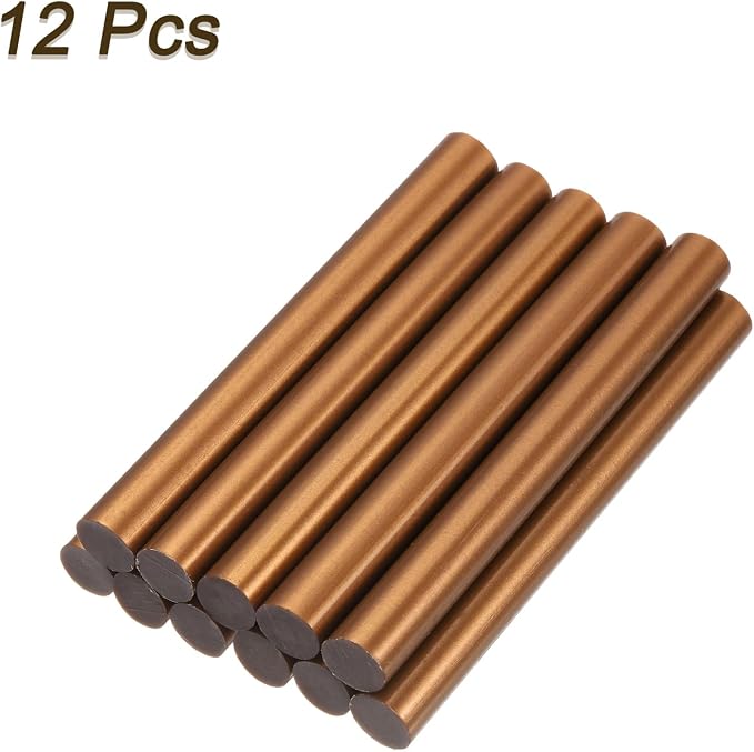 uxcell Mini Hot Glue Sticks for Glue Gun 11mm x 100mm Bronze Red 12pcs - Image 3