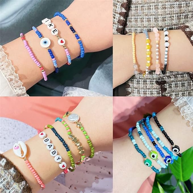 15 Color Glass Seed Tube Bugle Beads Bracelet Jewelry Making Kit, small - Image 7