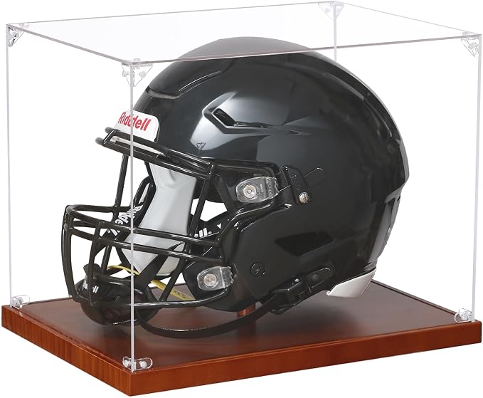 JupDec Football Helmet Display Case, Full Size Acrylic Baseball Motorcycle by JupDec