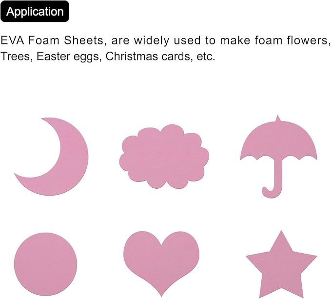 MECCANIXITY EVA Foam Sheets Light Pink 19.7 Inch x 17.7 Inch 0.8mm Thick Crafts - Image 6