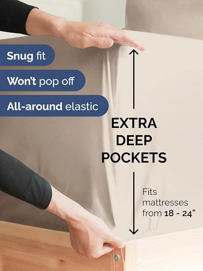 Extra Deep Twin Fitted Sheet - Image 2