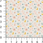 Patchwork Fabric Panel 100x155 cm, 100% Cotton Satin, 6 Coordinated Pastel - Image 4