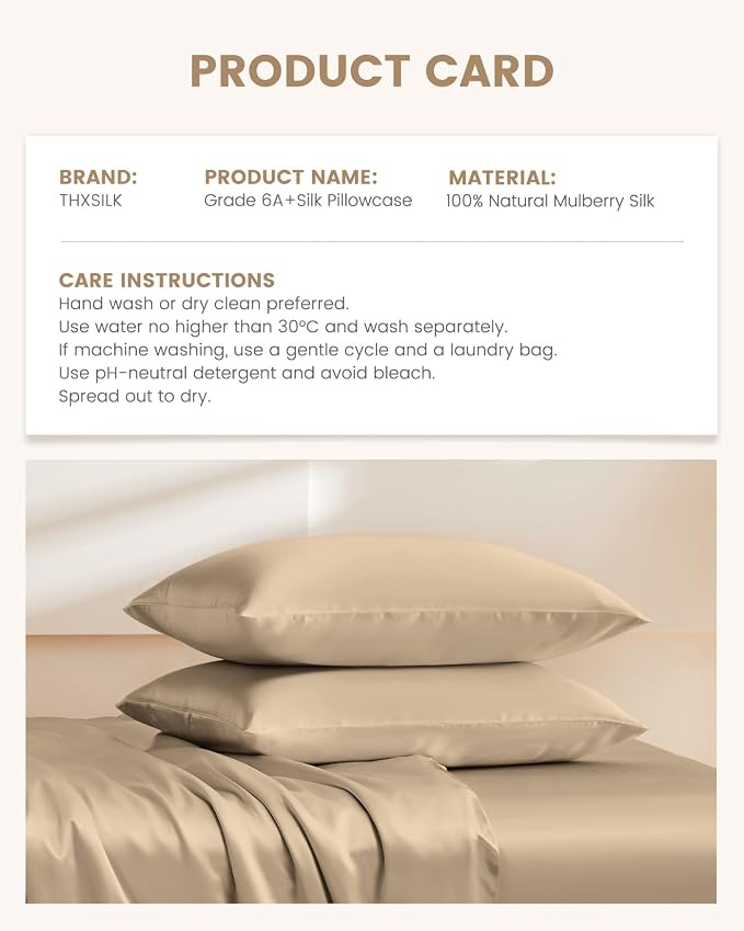 THXSILK 100% Mulberry Silk Pillowcase - Image 8