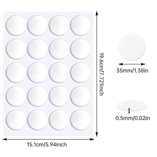 JANYUN 140 Pcs Clear Sticky Dots, 35 mm Round Putty Tape - Image 2