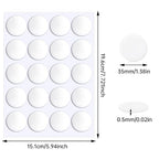 JANYUN 140 Pcs Clear Sticky Dots, 35 mm Round Putty Tape - Image 2