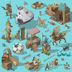 Makedo Discover | 126 Piece Cardboard Construction Toolbox - Image 8