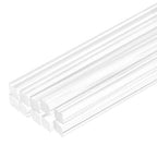 MECCANIXITY 10pcs Acrylic Square Rods 1/4" x 16" Clear Acrylic Dowel Rods by MECCANIXITY
