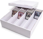 Calenzana 3200-Count Trading Cardboard Card Storage Boxes 1 Pack, 4 Row White by Calenzana