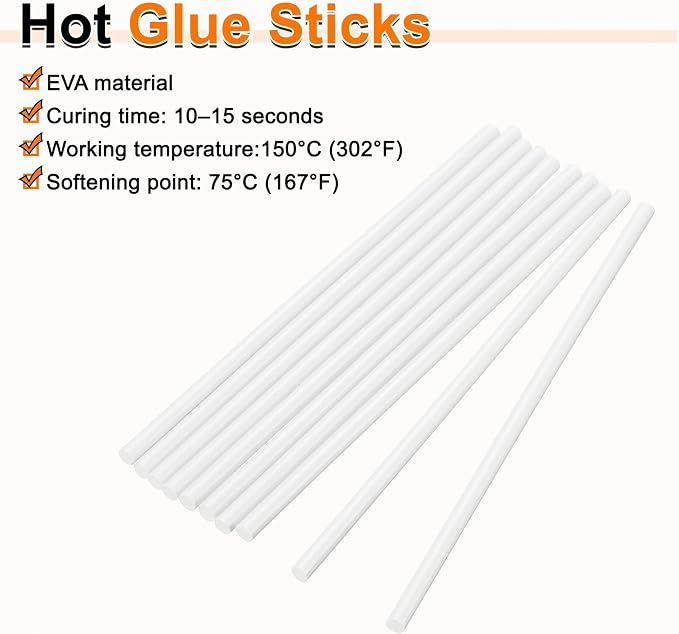 HARFINGTON 10pcs Hot Glue Sticks 0.28" Dia x 11.81" Long EVA Mini Hot Melt - Image 4