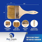 Pro Grade 4" Chip Brushes, Disposable Paint Brushes, - Image 2
