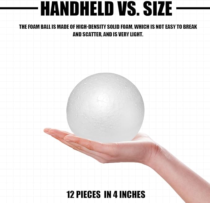 Styrofoam Balls 4 Inch, DIY Craft Giant Foam Ball - Image 3