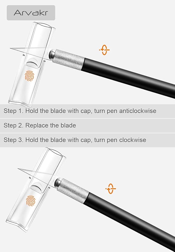 Craft Hobby Knife, Exacto Knife, 2 Knives and 60 Blades - Image 3