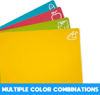Goodluck 4 Pieces Flexible Cutting Boards, BPA Free Plastic Cutting Boards - Image 3