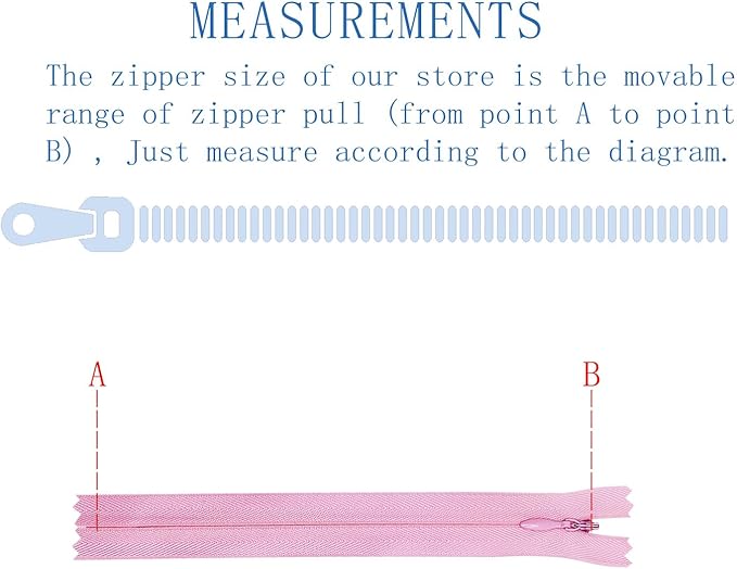 ANPURZII 10PCS #3 9 Inch Pink Invisible Zippers - Image 2