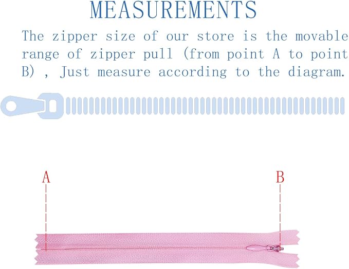 ANPURZII 10PCS #3 5 Inch Pink Invisible Zippers - Image 2