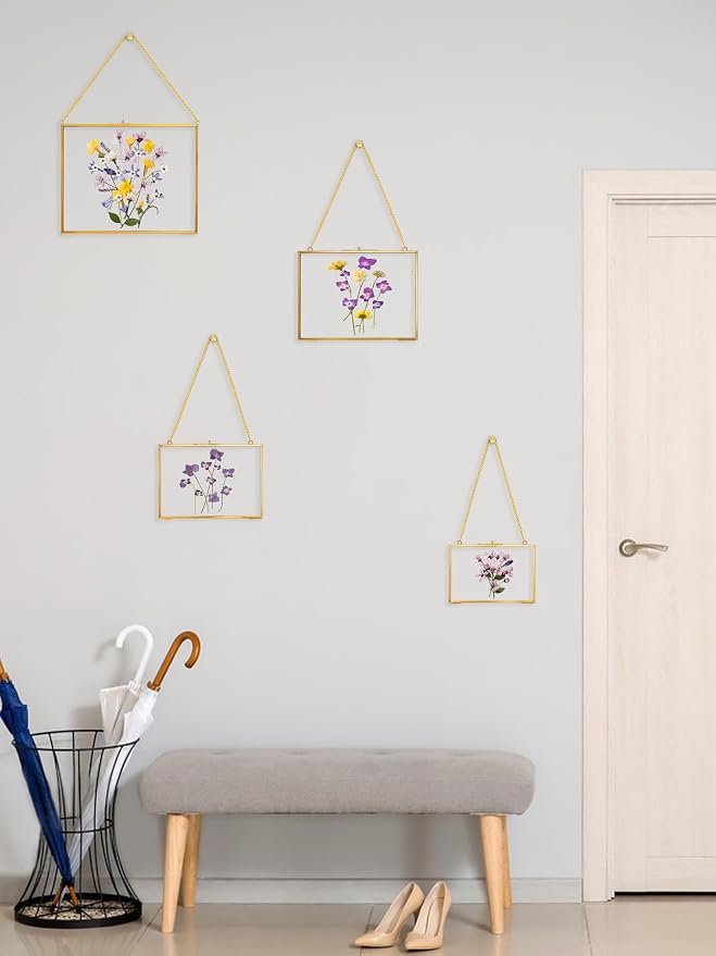 REDHUGO Hanging Pressed Flower Frame Handmade, Double Glass Picture Frame - Image 5