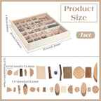PH PandaHall Wooden Unfinished Craft Kits Garden Playset Loose Parts Natural - Image 2