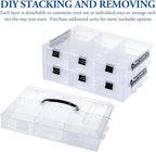 MyGift 11 Inch Clear Plastic Storage Box Container, Arts and Crafts Sewing - Image 2