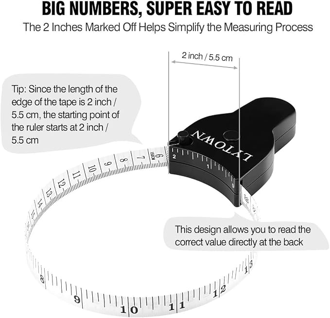 Automatic Telescopic Tape Measure, Body Measure Tape 60 inch, Self-Tightening - Image 5