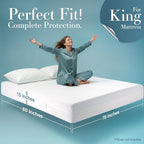 King Size Mattress Protector Waterproof 4 Pack, Premium 200 GSM Terry Mattress - Image 5