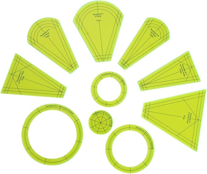 DYNWAVE 10Pcs/Set Regular Plate Template by DYNWAVE