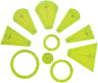DYNWAVE 10Pcs/Set Regular Plate Template by DYNWAVE