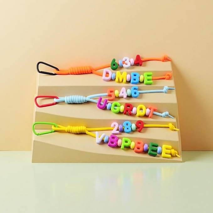 KJML DIY Paracord Keychain 12pcs Paracord Rope Keychain Braided Cord Rope Bag - Image 5