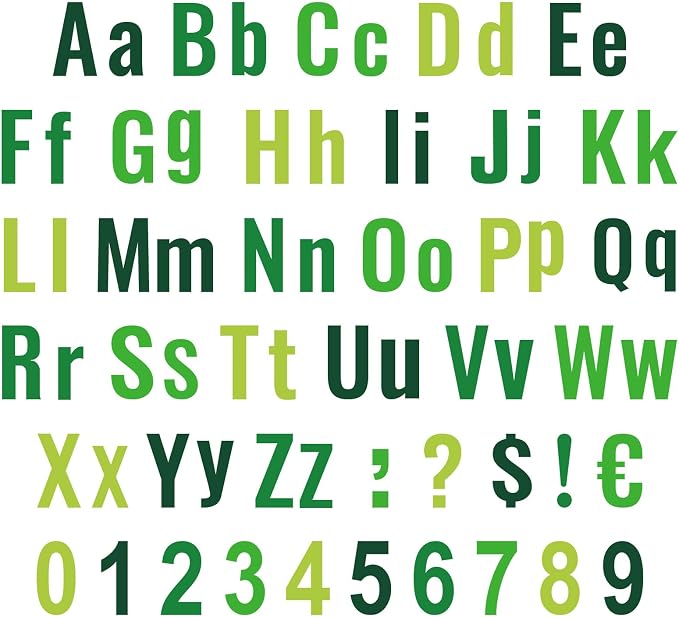 FYSUIMU 134 Pcs St. Patrick's Day Bulletin Board Letters Alphabet Number Symbol by FYSUIMU