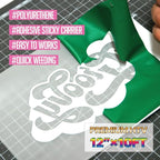 PU Heat Transfer Vinyl 12"×10ft Roll Green – HTV - Image 2