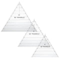 3 Pcs 60 Degree Triangle Ruler for Quilting, 10 Inch Acrylic Template Ruler by Unknown