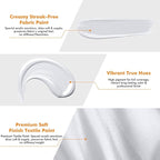 GOTIDEAL White Fabric Paint for Clothes Permanent, T-Shirts Textile Paint 8.45 - Image 2