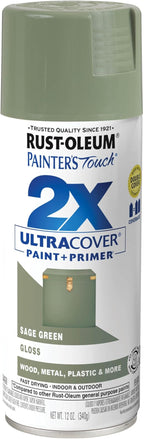 Rust-Oleum Painter's Touch 2X Ultra Cover Spray Paint, Gloss Sage Green | by Rust-Oleum