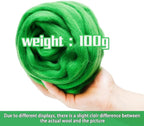 3.53oz Wool Roving, Wool Felting Supplies, Pure Wools, Chunky Yarn, Spinning - Image 2