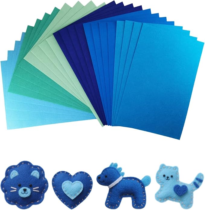Blue Stiff Felt Sheets for Craftes by IheDovb
