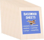 15 Pack Balsa Wood Sheets, 2mm Plywood Sheet, Basswood Sheets 5X7X1/16 Inch by KMRIPYUSPORTS
