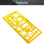 Utoolmart Architect Interior Design Geometric Drafting Drawing Template Ruler - Image 3