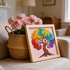 INFUNLY Colorful Tree Punch Needle Kit Tree of Life DIY Embroidery Punch Needle - Image 6