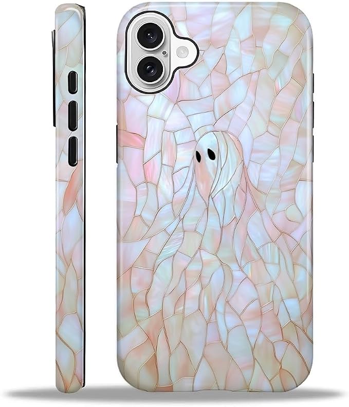 Case for iPhone 16, Scratch Resistant Hybrid Double Layer Hard Shell，Halloween by Toulas