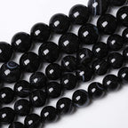 90PCS 4mm Natural Black Striped Agate Beads Gemstone Round Loose Beads - Image 2