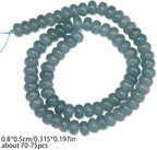 Songxi 5x8mm Natural Blue-Green Chalcedony Stone Rondelle Beads, Gemstone - Image 2